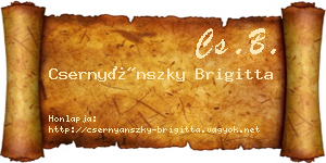Csernyánszky Brigitta névjegykártya