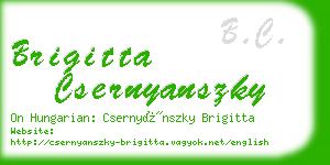 brigitta csernyanszky business card